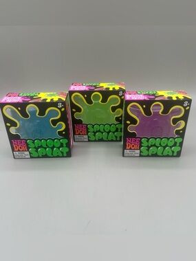 NeeDoh Sploot Splat Stress Balls - Blue, Green, Purple 💙💚💜 (3 Pack) NEW